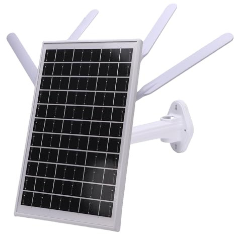 Asixxsix Router Moderno LTE 4G a Energia Solare, Router WiFi Esterno Impermeabile da 300 Mbps WiFi 6 Extender con Slot per Schede SIM, Costruito in 18000 Batteria, Antenne Staccabili (Antenne nere)