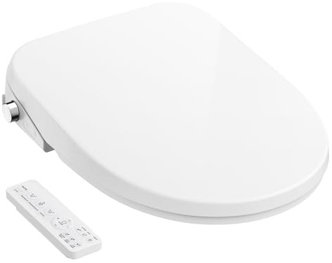 GAICOM Bidet Toilet Seat Elongated, Electric Smart Heated Toilet Seat with Instant Warm Water & Dryer, Multiple Cleaning Modes, Remote Control, Self-Clean Nozzle, Soft Closed Toilet Lid, Night Light