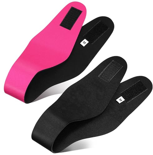 Uonlytech Neopren Schwimmstirnband mit Ohrenschutz 2 Stück Elastische Kopfband für für Schwimmen Duschen und Wassersport