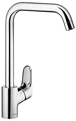 Hansgrohe 14816000 Planis - Grifo monomando para fregadero (en L, con ecosmart)