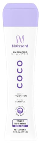 naissant Coconut Shampoo | Deep Repairing and Hydrating Dry Hair | Moisturizing, Protector for Dry, Damaged, Color Treated & Natural Hair | Salt & Paraben Free (10.1 Fl Oz)