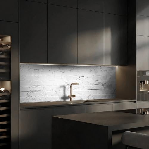 Dedeco köksbakvägg motiv: sten V2, 5 mm hårt skum plastplatta PVC som stänkskydd köksvägg väggskydd vattentät, inklusive UV-lack glänsande, alla underlag, 240 x 60 cm