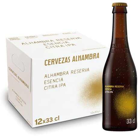 Alhambra Reserva Citra IPA, Pack 12 Botellas de 33 cl, Cerveza Alhambra Estilo IPA Americana, 6.5% Volumen Alcohol