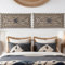 MARRAKESCH 2er Set Wandbild Wanddeko aus Holz 90cm gross Ornament Bodhi als Orientalische Dekoration Shabby Grau