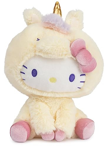 GUND Sanrio Hello Kitty Unicorn Plush Toy, Premium Stuffed Animal for Ages 1 and Up, Yellow, 6”
