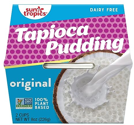 Sun Tropics Tapioca Pudding, Original | Vegan Dairy Free Pudding | Gluten Free, Non-GMO | Ready-to-Eat Cups 4.0oz (Pack of 12)