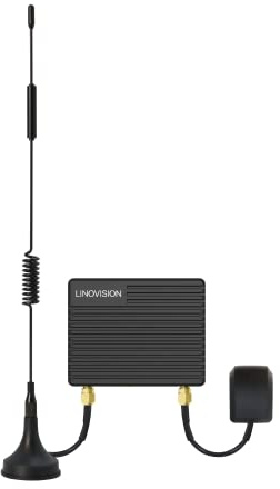 LINOVISION Mini Routeur Industriel 4G LTE avec Basse Consommation d'énergie, GPS, RS232/RS485, DI/DO, Mode Dongle USB pour Ordinateur, Routeur Cellulaire pour Distributeur Automatique,Véhicules,Robots