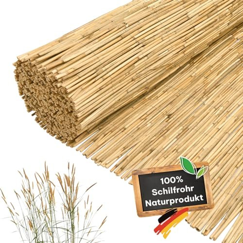 Coradoma Schilfrohrmatte Sichtschutz in 12 Größen | 100x600 cm | Sichtschutzmatte aus Schilfrohr für Balkon, Garten und Terrasse | natürlicher Zaun Sichtschutz