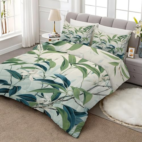 Anlage Bettdecke 135x200 4 Jahreszeiten, Ganzjahresdecke 135x200 Blumen, Bettdecke Ohne Bezug Nutzbar, Bettdecken Wende Waschbar mit Natur Muster, Warme Steppdecke Schlafdecke AB-891