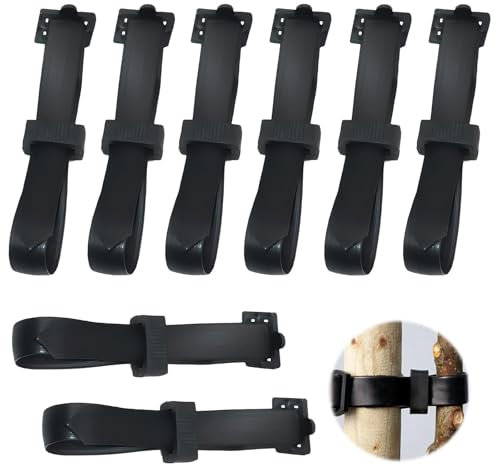 YSJCHEBS Paquet De 8 Attaches d'arbre, Attaches d'arbre, Noeuds d'arbre, Attaches De Souche d'arbre, Caoutchouc De Noeud d'arbre, Attaches De Piquet De Jardin