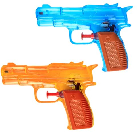 Lotsdonxia 2-Pack Mini Water Guns – Compact Water Pistol Toy Set Vibrant Colours Squirt Guns for Pool, Beach, and Summer Party Fun