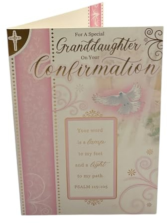 For Special Granddaughter Dove Design Confirmation Religious Greeting Card