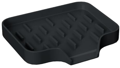 Small Soap Dish | Silicone Sponge Drainer | Space-Saving Silicone Soap Drain Holder for Shower, Bathtub, Bathroom, Home, Sink, Kitchen