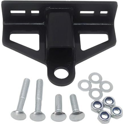 Oshhni Kit di gancio di traino Supporto per gancio con kit di montaggio Accessori per rimorchi resistenti e robusti Trattori Parti versatili Acciaio al, Nessun Pin