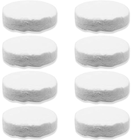 8 Pièces Eponge Ceramique Bioethanol - Laine Ceramique pour Foyer Ethanol, Laine de Verre Haute Température pour Bol à Feu et Brasero de Table Rond, 8.6x8.6x2.5 cm