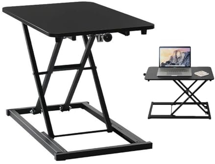 Standing Desk Converter,Convertitore Da Per Sedersi o Stare In Piedi,Estremamente Stabile Con Altezza Regolabile,Supporto Ergonomico a x Sollevabile, Adatto Per Laptop,Capacità Di Carico Fino a 15kg