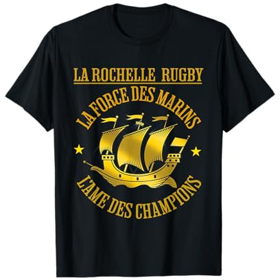 La Rochelle Rugby Maillot Supporter L a Force des Marins T-Shirt