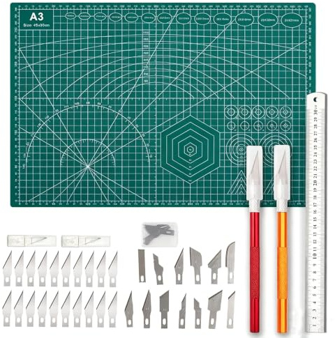 A3 Self Healing Cutting Mat Kit with Steel Ruler for Sewing Quilting Crafts