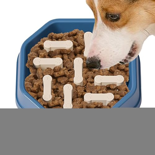 Slow Feeder Dog Bowls - Anti-Choking Pet Bowl, Prevent Choking Dishes with Non-Slip Design, Dogs Puppies Cats, Small Medium Large Breed, Water Feeding Eating Accessory for Pets