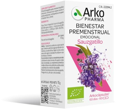 ARKOPHARMA Arkocápsulas Sauzgatillo Bio 42 Cápsulas Premenstrual Vegano
