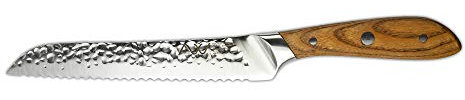 Rockingham Forge RF-1747 Ashwood Series 8” Bread Knife with Ice Hardened Vanadium Steel Blades, Heat-Treated Natural Handles