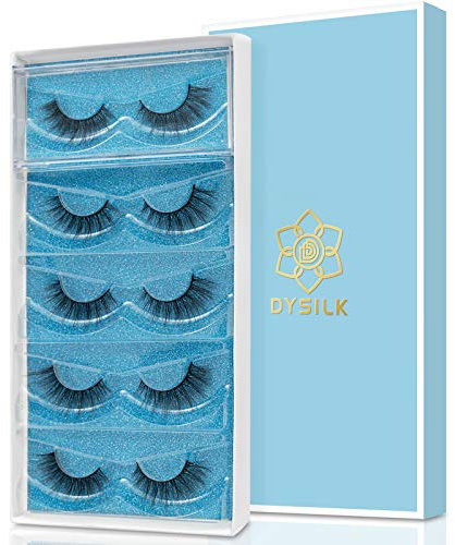 DYSILK Wispy Wimpern, 6D-Wimpern-Set, künstliche Wimpern, natürliches Aussehen, Katzenauge, künstliche Wimpern, Volumenwimpern, 15,2 mm, 5 Paar