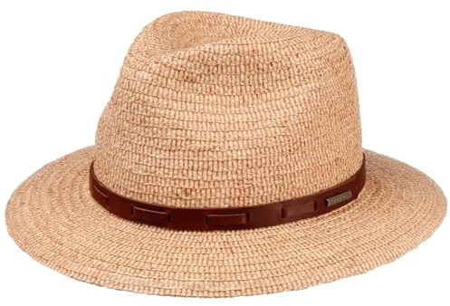 Stetson CHAPEAUSHOP Letivo Chapeau Traveller en Paille Protection Anti UV 40+ Unisexe Printemps Ete