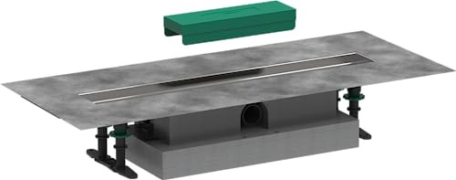 hansgrohe uBox universal Komplettset (Installationsset + Grundkörper) 600mm für flache Installation von hansgrohe Duschrinnen Fertigsets (RainDrain Rock und RainDrain Match), Bodenablauf Dusche