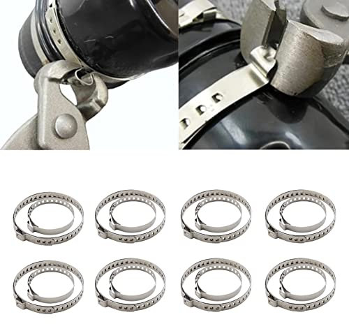 16 Stück Universal Achsmanschette Schellen, Edelstahl Klemmschelle Ohrschelle, 8 x große 75 mm-125 mm und, 8 x kleine 25 mm-46 mm