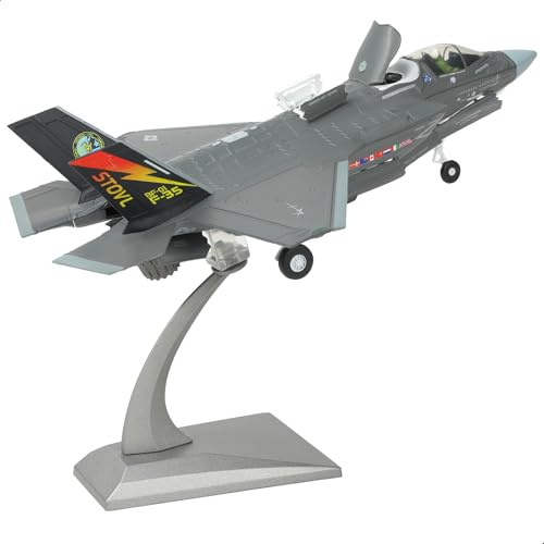 NUOTIE F-35 Lightning II Fighter - Kit de modelo de avión fundido a escala 1:72 con soporte, regalo para pilotos militares (F-35B Marine Corps)