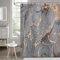 Hnmdmyi Duschvorhang Marmor Optik Grau 180x200, Glitzer Duschvorhänge Gold Riss Abstrakt Modern Luxus Kunst Badewanne Vorhang Wasserdicht Polyester Stoff Waschbar Badevorhang für Badezimmer mit Haken