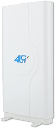 SUNGOOYUE Blazing Fast Indoor 4G LTE 88DBi Antena MIMO de Alta Ganancia, Cobertura de Banda Ancha 800MHz-2600MHz con Cables de 2 * 2m y Soporte de Conector TS-9 (TS9)