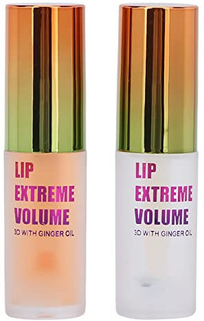 Lip Plumper,mit Ingwer und Minze,Vollere Lippen,Lippenpflege,Seidenglanz,Lippen Booster & Lippenpflege für vollere Lippen,klare & weiche,natürliche,tägliche Lippenpflege 2er Pack