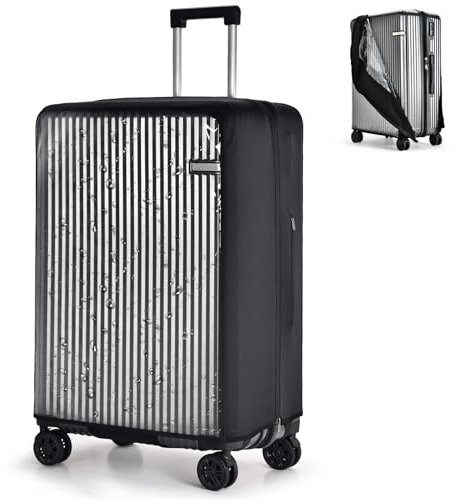oscaurt Kofferschutzhülle Elastisch Reise Kofferhülle Ohne Demontage Transparente Kofferüberzug Luggage Cover Gepäckabdeckungen für Koffer Schutzhülle (20 Zoll)