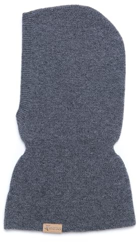 KNITAS Gorro de una Sola Capa Tejido en Lana Merina y Cachemira (-5+10°C) para niños pequeños I Pasamontañas súper Suave I Gorro de Primavera, otoño para niños en Beige, Rosa, Gris, Fucsia y Negro