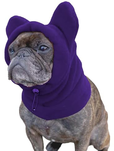 Purple 2 Pieces Chapeau d'hiver pour Petit Chien Bonnet d'hiver pour Chien Cagoule Chaude pour Chien Chapeaux d'hiver Épais Et Confortables pour Animaux De Compagnie Bonnet Tricoté pour Chien