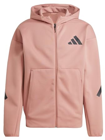 adidas Men's Nouvelle Veste de survêtement à Capuche entièrement zippée Z.N.E., Warm Clay, L