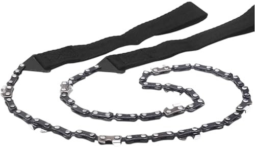 Scie à main 103 cm – Tronçonneuse manuelle avec chaîne bidirectionnelle et poignées ergonomiques – Portable pour camping, survie, jardin, randonnée, coupe branches et arbres – Mod. 2304897