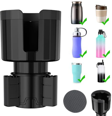 Mineup Auto Getränkehalter, Becherhalter Auto, Universeller Auto Cup Halter, Flaschenhalter Auto Mit Verstellbarer Basis, Auto Getränke Halterung für Die Meisten Autos (max. Ø105mm)