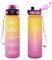 Vikastar Botella Agua, 500ml, Botella de Agua Deportiva, Botella con Filtro de Agua, Libre de BPA, Botella de Agua, Cantimplora para Deportes, Fitness, Yoga, Amarillo-Rosa