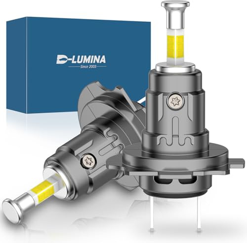 D-Lumina 360° H7 LED Lampa, 110W 20000LM 6500K 500% Super Bright Strålkastare Kit Halogenersättning för 12V Bil, 2st