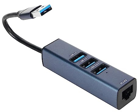 Generic Hub Ethernet USB, Pequeño y Portátil para el Adaptador Ethernet Enchufe y Reproduce 4 Puertos para Tableta