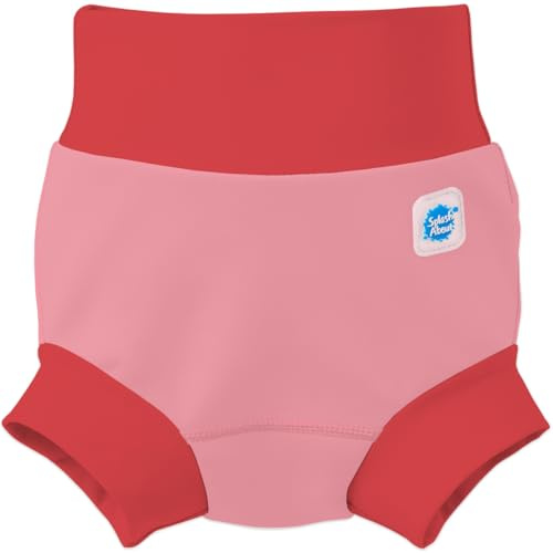 Splash About Happy Nappy Duo Reuseable Swim Nappy for Babies and Toddlers (Pink & Red, 3-4 Years)