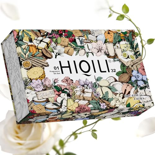 HIQILI Discovery Fragrance Oil Set– 32 Premium Scents for Essential Oils Diffuser, Candle & Soap Making, DIY Perfume, Home Fragrance, Long-Lasting Aromatherapy Gift Set, Tobacco Vanilla (5ML)