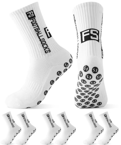 Yanrunce Lot de 3 paires de chaussettes de football antidérapantes pour homme, femme et enfant - Tailles 39-46 - Chaussettes de football antidérapantes pour football, basketball, course, respirantes