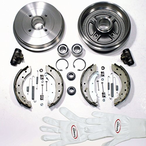 Autoparts-Online Set 60008289 Bremstrommeln/Bremsen + Bremsbacken + Radbremszylinder + Radlager für hinten/für die Hinterachse