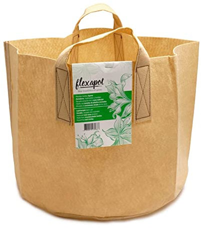 Bolsa / Maceta Geotextil con asas para el cultivo Flexapot® Beige 10 GAL (37,9L)