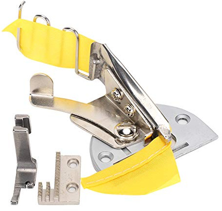 Pssopp Carpeta de ángulo de Doble Plegado para máquina de Coser, Carpeta adjunta de encuadernación, Puntada de Bloqueo, Accesorios de pie para máquina de Coser Industrial(30 mm)
