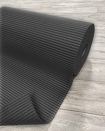 Mambo-Design Badematten Saunaläufer Uni schwarz • Weichschaummatte Breite 130 cm Länge wählbar • abwaschbar wasserabweisend, Größe:130 x 200 cm