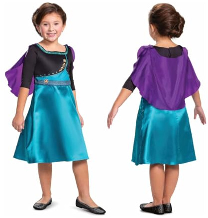 Disney Officiell standard Frozen Anna kostym flicka, Anna klänning Frost, Frost kostym, flicka, karneval, karnevalskostym prinsesskostym för barn